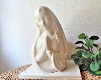 vintage vase praying woman planter haeger