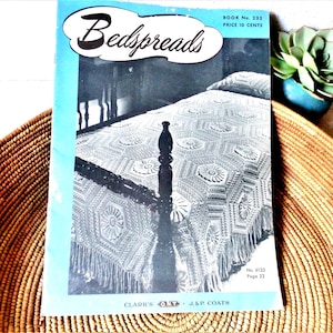 Vintage bedspread crochet patterns, craft book