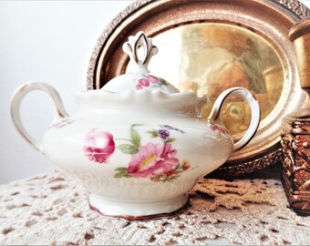 vintage sugar bowl scandinavian porcelain