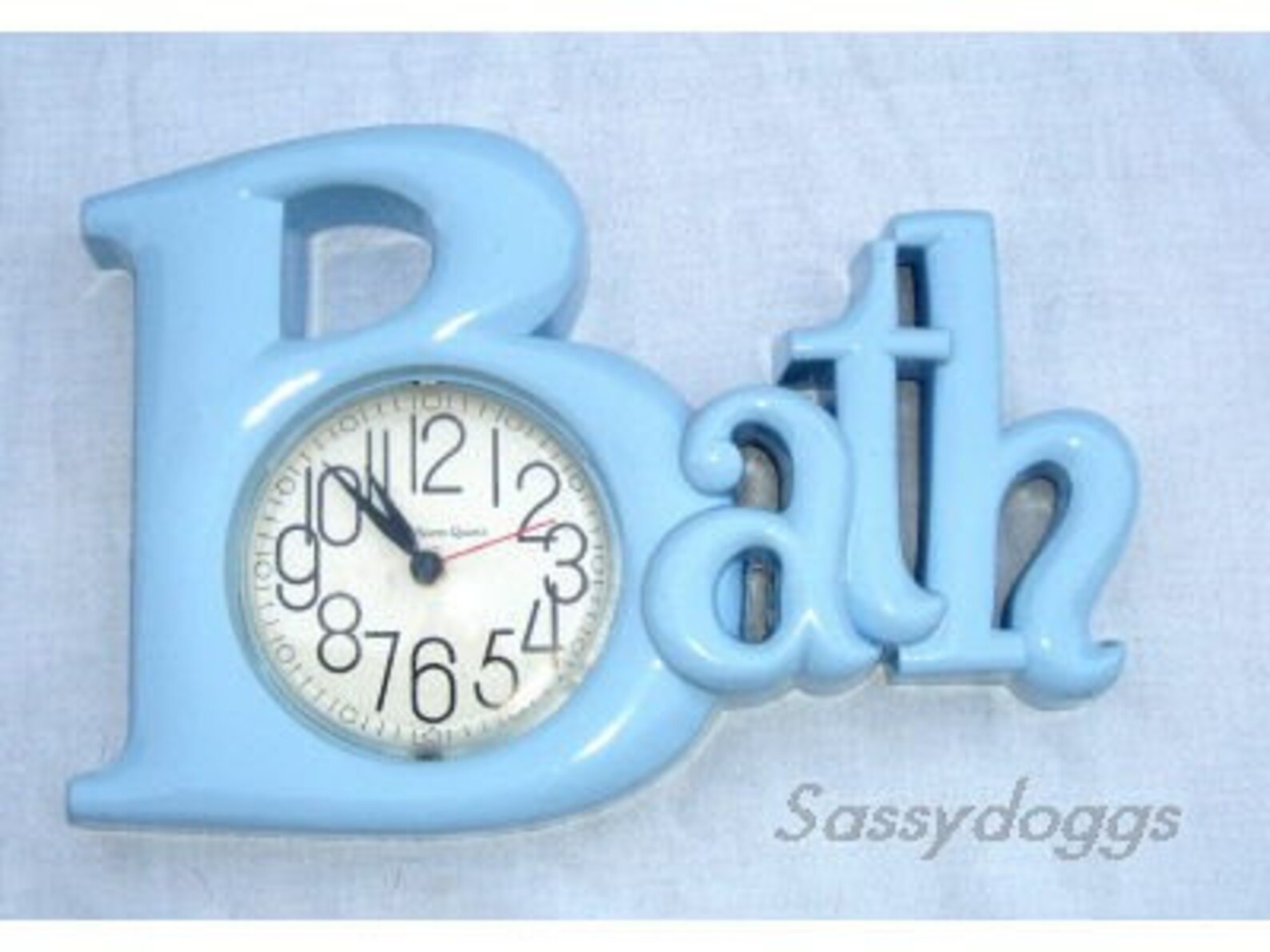 Vintage Bath blue bathroom clock plastic retro mod Burwood Etsy