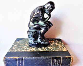 vintage the thinker sculpture rodin thinking man reproduction