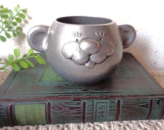vintage chikd baby cup wilton pewter metal bear