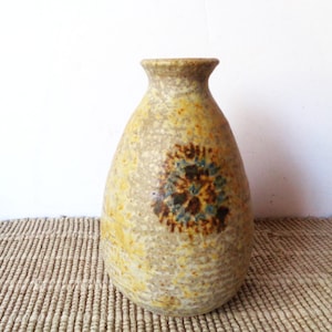 Vintage weed pot, signed Dun Caoin. Irish pottery, minimal zen rustic