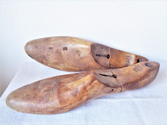 Vintage antique wood shoe form pair henry polders cobbler west | Etsy