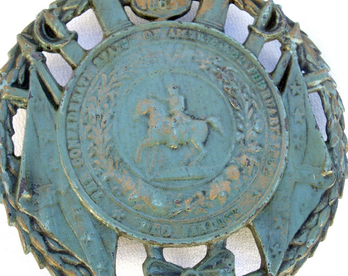 Vintage Confederate States CSA Trivet Painted Blue VA. Etsy