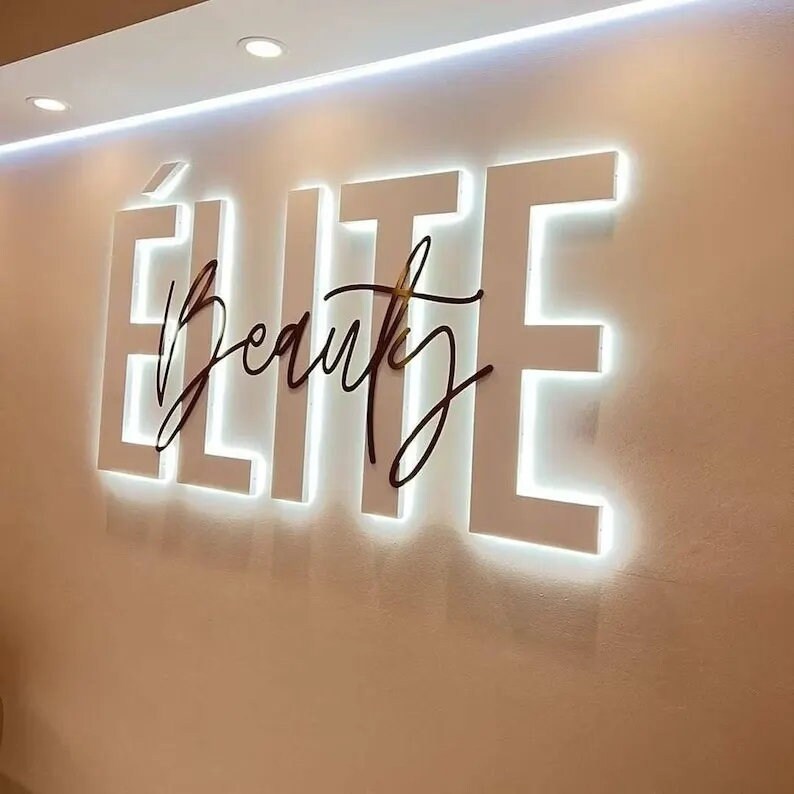 3D LED Sign, Metal Logo Sign, Reception Signs, 3D Backlit Sign, Sign ...