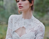 Paige | Keyhole neck Lace Bridal  Bolero