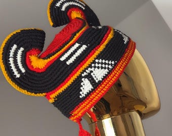 Authentic threaded Grassfield Caps from Cameroon | Toghu Caps | Grassfield Traditional Hats | Bamenda Caps | Bamileke Caps