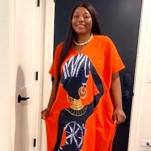 Traditional Toghu gown with Image Printed Design - Cameroonian Cultural Outfit - Custom Made Free Wear - Toghu dress - Summer wear