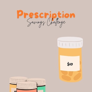 Prescriptions Savings Challenge and Tracker A6 40 Dollars