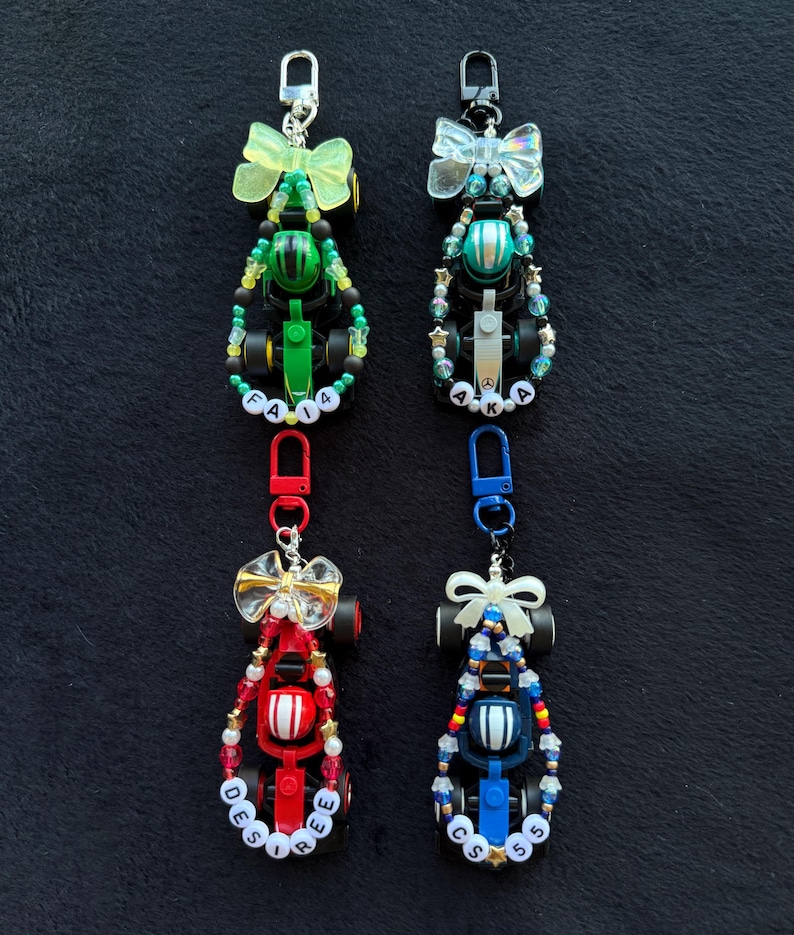 F1 Formula One Customisable Mini Car Keychain Redbull Ferrari Mclaren ...