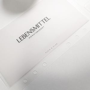 Stilvoller, personalisierbarer A6 | A7 | A5 Budgetumschlag - Clean | Umschlagmethode | Budgeting | Matt | Finanzplanung | Minimalistisch |