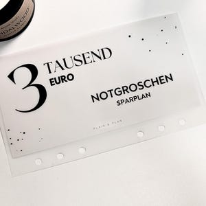 Notgroschen Sparplan Umschläge inkl Sticker | A6 | A5 | Sparchallenge Umschlagmethode | Budgeting | Finanzplanung | Minimalistisch |