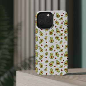Avocado Pattern Phone Case, Cute Avocado Design, Trendy Avocado Print, Stylish Phone Accessory, Unique Avocado Lover Gift