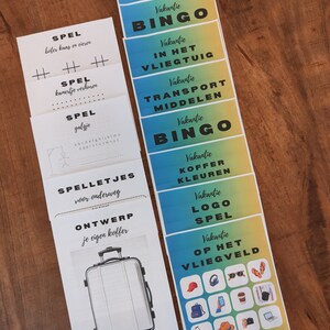 Vliegtuigbingo | Reisactiviteiten | Reisspel voor kinderen | Spelletjes voor in het vliegtuig | Vakantiespellen | Spellen afdrukbaar