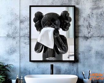 Kaws Bathroom Poster: Hyperbeast Washroom Wall Art (Digital Download)