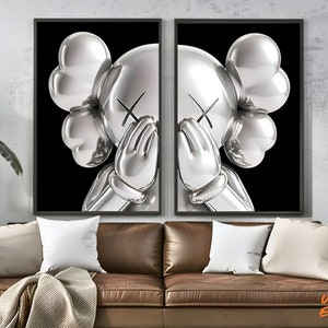 Silver Kaws Collage Art Print: Hypebeast Figure (Digital Download)