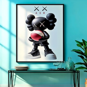 Kaws Basketball Air Poster - Printable Hypebeast Wall Art, Gym Wall Decor, Graffiti Kaws Wall Art, DIGITAL DOWNLOAD ONLY