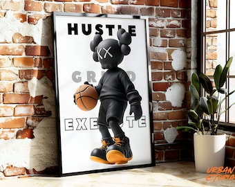 KAWS Basketball Graffiti Poster: Motivational Hypebeast Art (Digital Download)