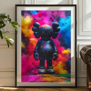 Colorful Kaws Hypebeast Art Print (Digital Download)