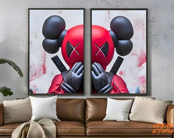 Kaws Superhero Collage Poster Set: Hypebeast Art Prints (Digital Download)
