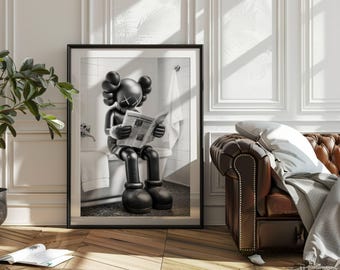 Kaws Bathroom Shower Poster: Hypebeast Washroom Wall Art (Digital Download)