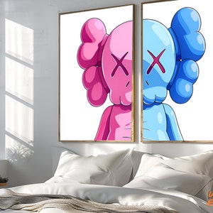 Colorful Kaws Collage Art Print: Hypebeast Figure (Digital Download)