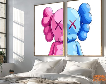 Impresión artística de collage de Kaws: Figura de Hypebeast (descarga digital)