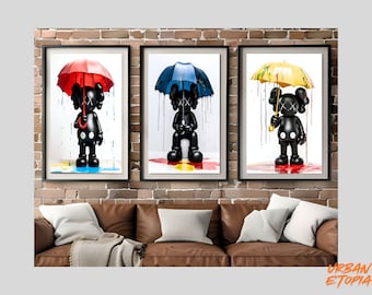 KAWS Graffiti Art Print Set: Hypebeast Home Decor (Digital Download)