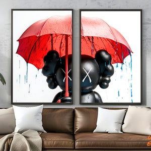 KAWS Red Umbrella Print: Hypebeast Toy Art (Digital Download)