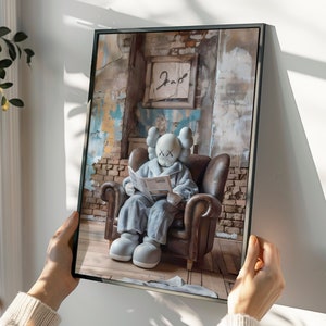 Trendy KAWS Poster - Printable Art, Figure and Sneaker Prints, Hypebeast Decor, KAWS Printable Art, Figure and Sneaker Prints, KAWS Poster