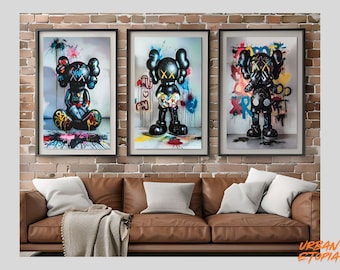 Kaws Graffiti Poster Set: Hypebeast Art Prints (Digital Download)