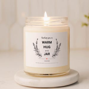 Regalos de condolencia por la pérdida de un ser querido Abrazo cálido en un frasco Vela perfumada Regalos de duelo Pensando en ti Recupérate pronto Anímate Regalo de consuelo
