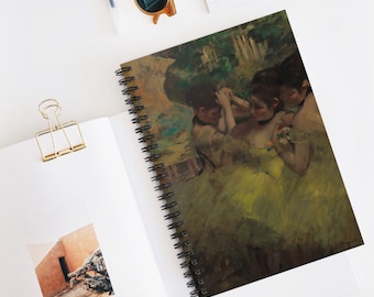 Degas - Bailarines amarillos - Cuaderno de espiral - Línea reglada