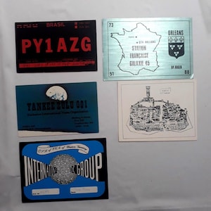 Vintage 05 Cartões Postais de Estação de Rádio Amador Brasil II