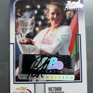 Cartão de tênis Autêntico #US13 US OPEN assinado por Victoria Azarenka ACE 075/149