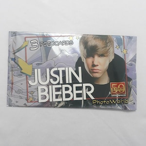 01 pakiet z 03 kartami fotograficznymi JUSTIN BIEBER 2011 (duży format) Brazylia