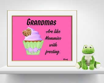 Grandmas are like Mommies - JPEG Digital Download