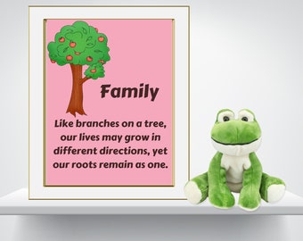 Family - Like branches on a tree Digital Art Print- - JPEG Digital Download - PNG & PDF also available