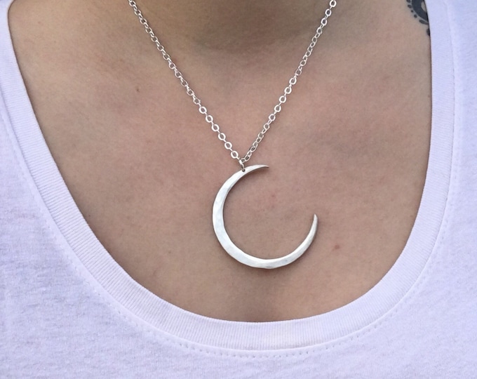 Artisan Sterling Silver Moon Necklace by DanielleRoseBean