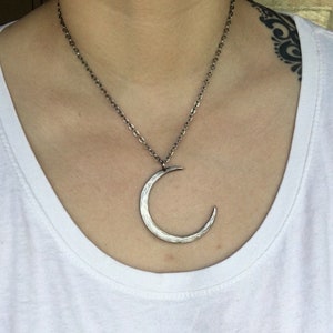 Moon Necklace / Sterling Silver / Silver Moon / Crescent Moon / Moon Pendant /Sterling Moon Necklace Daniellerosebean / Witch Jewelry