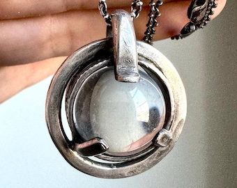 Clear Quartz Crystal Ball Pendant