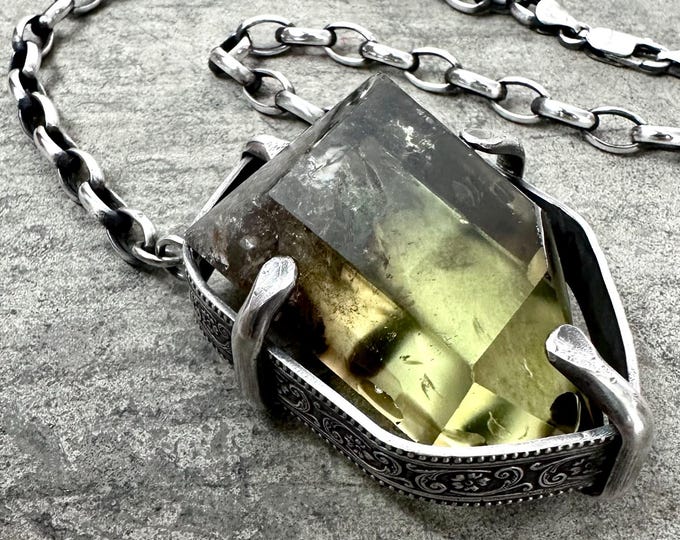 Smoky Quartz Sterling Silver Necklace