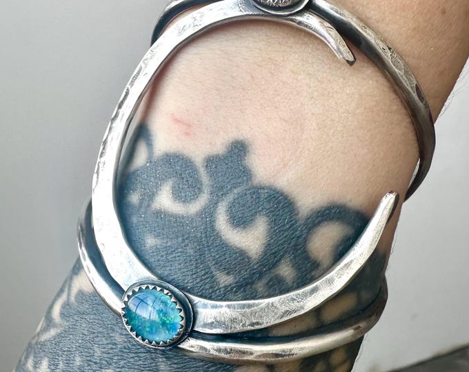 Sterling Silver Moon Cuff Bracelet