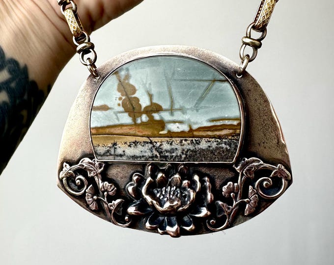 Scenic Jasper Pendant Necklace