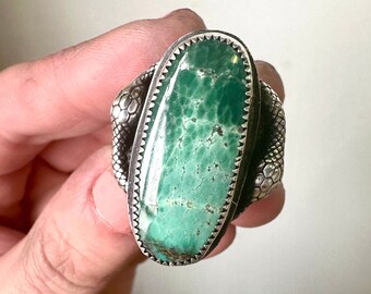 Candelaria Hills Variscite Ouroboros Ring