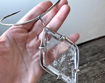 Diamond Quartz Necklace, made to order