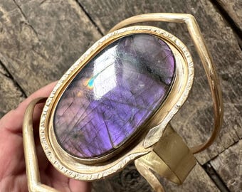 Purple Labradorite Cuff Bracelet