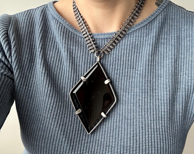 Smoky Quartz Statement Necklace