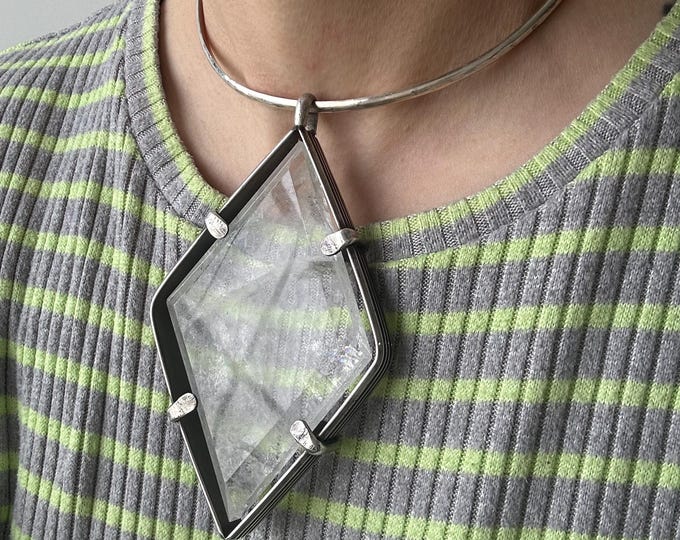 Diamond Quartz Necklace